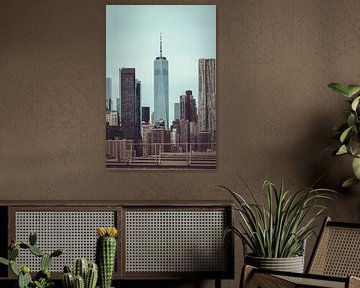 Das One World Trade Center in der New Yorker Skyline von Mick van Hesteren