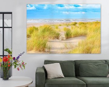 Duinen bij het Noordzeestrand op Texel van Sjoerd van der Wal Fotografie