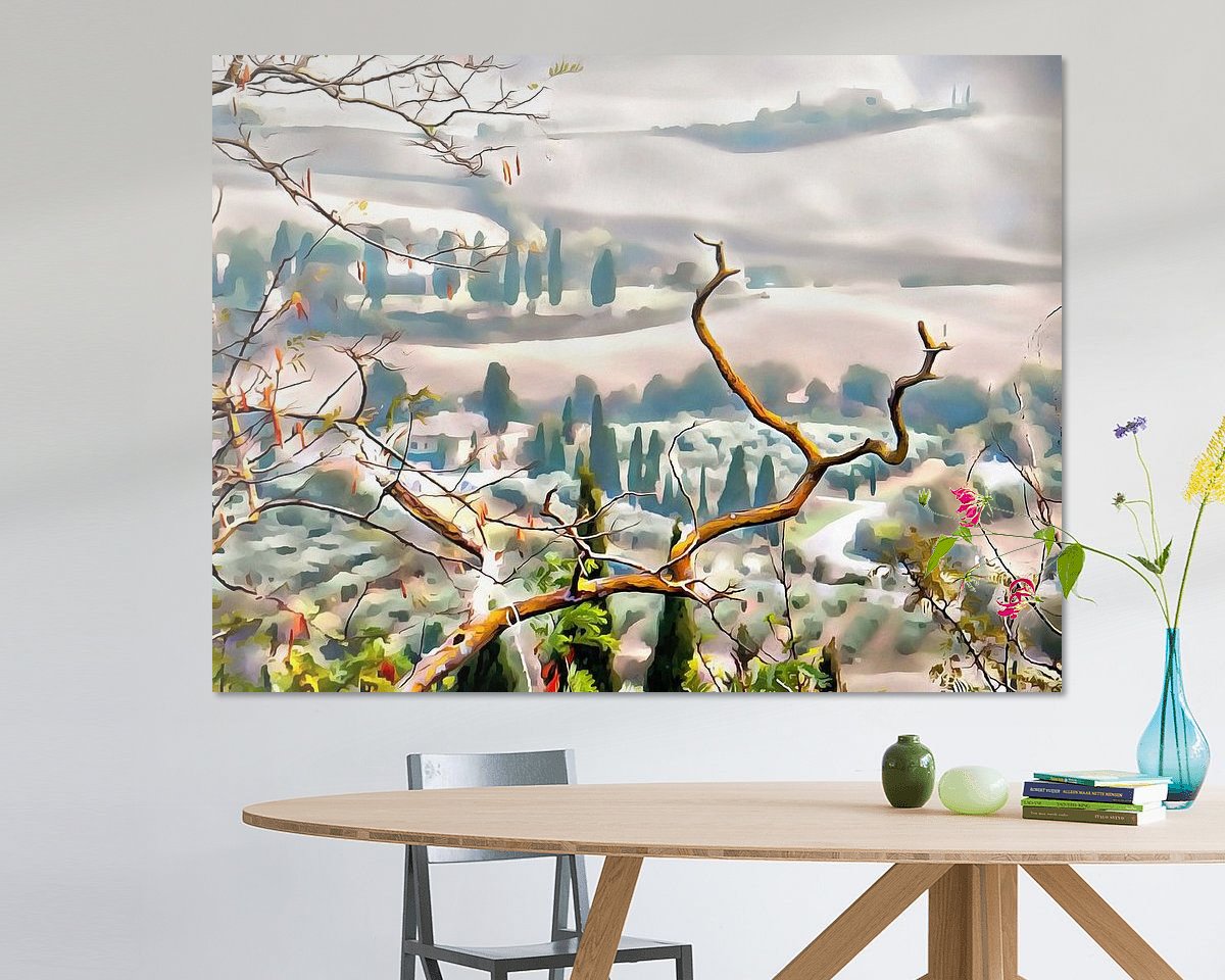 Voorbeeld van het werk in een kamer