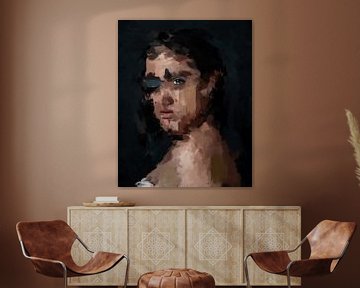 Abstract portret van Carla Van Iersel