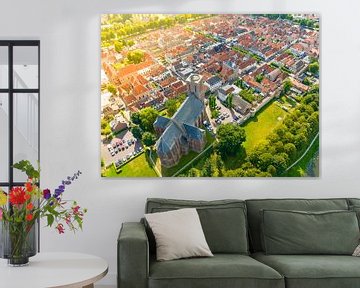 Elburg oude ommuurde stad gezien van bovenaf van Sjoerd van der Wal Fotografie