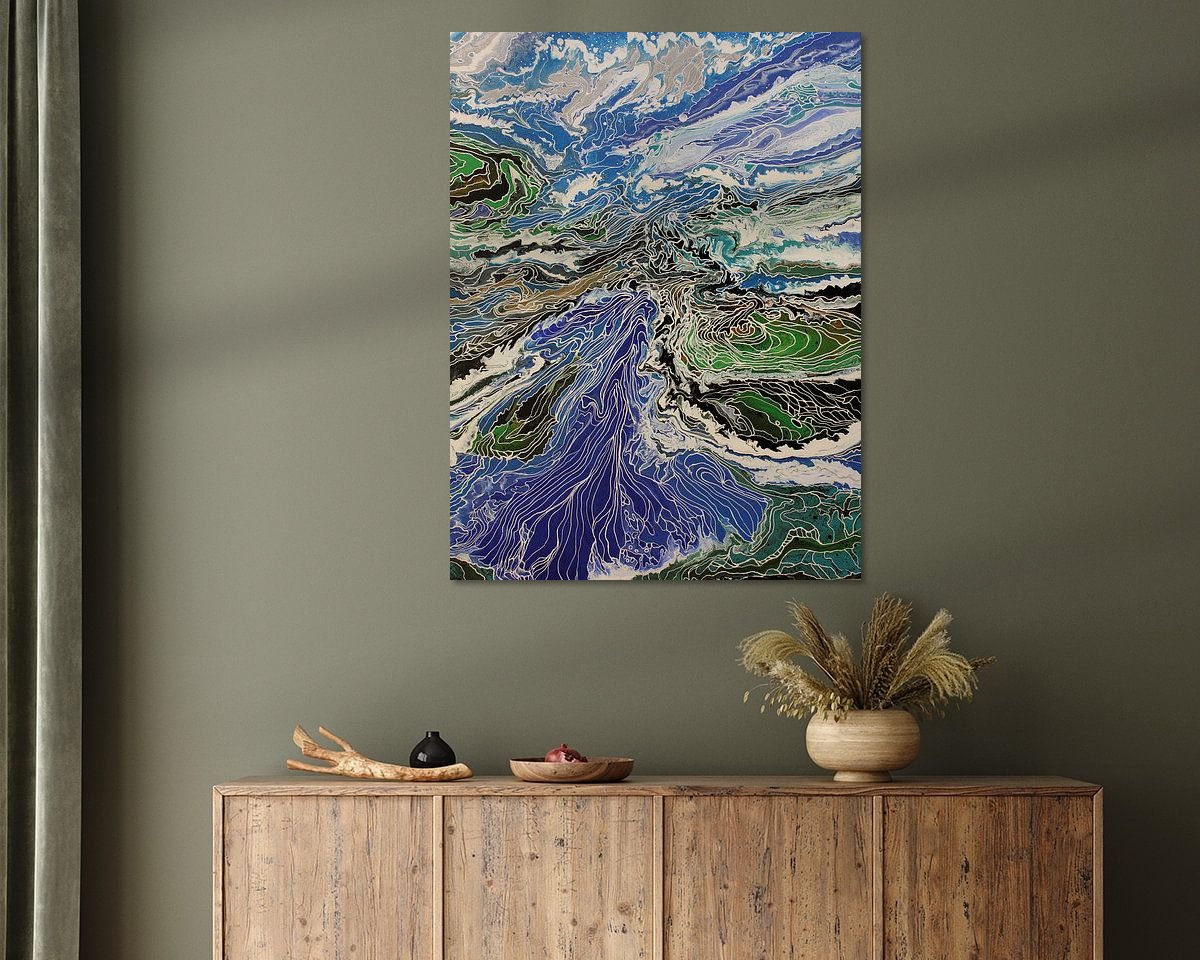 Voorbeeld van het werk in een kamer