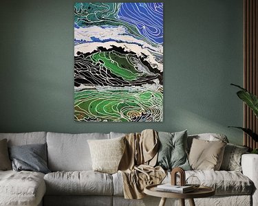 Voorbeeld van het werk in een kamer