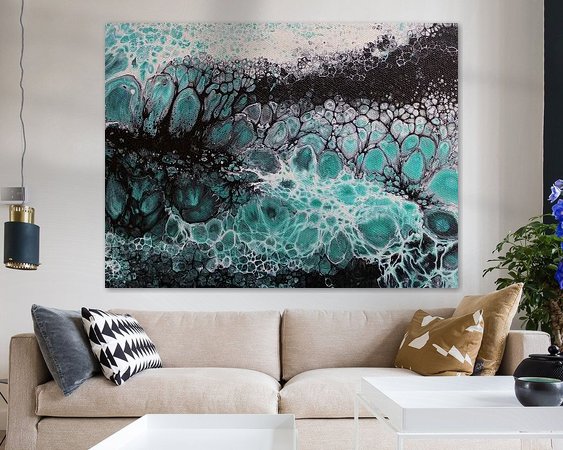 Voorbeeld van het werk in een kamer