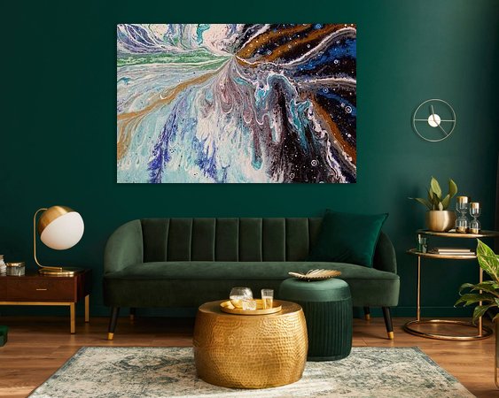 Voorbeeld van het werk in een kamer