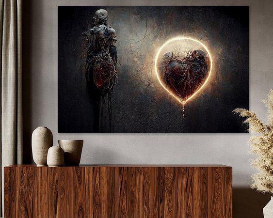 Voorbeeld van het werk in een kamer