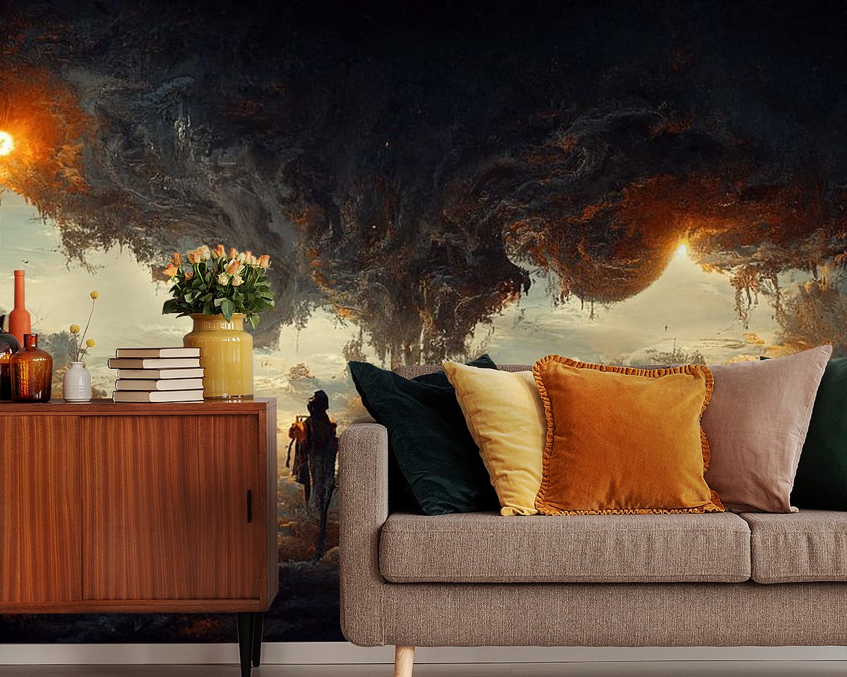 Voorbeeld van het werk in een kamer