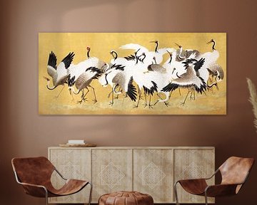 Japan cranes by Mad Dog Art