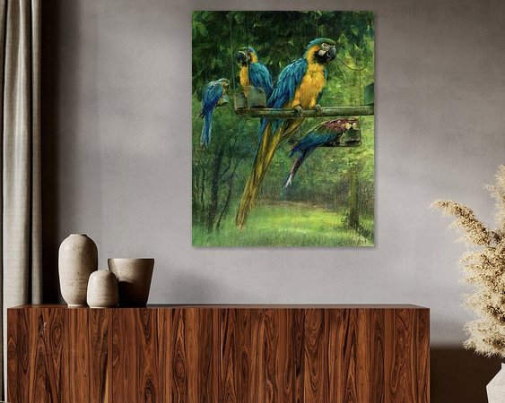 Voorbeeld van het werk in een kamer