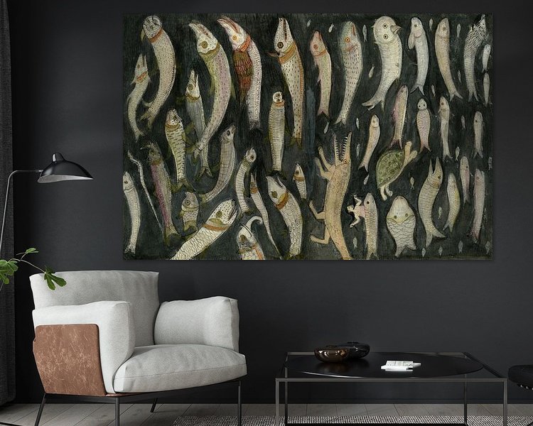 Voorbeeld van het werk in een kamer