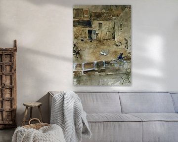 Bruno Andreas Liljefors,A courtyard in Grez Sur Loing, 1887