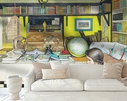 Voorbeeld van het werk in een kamer