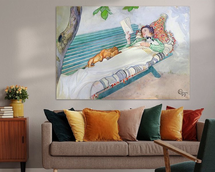 Voorbeeld van het werk in een kamer