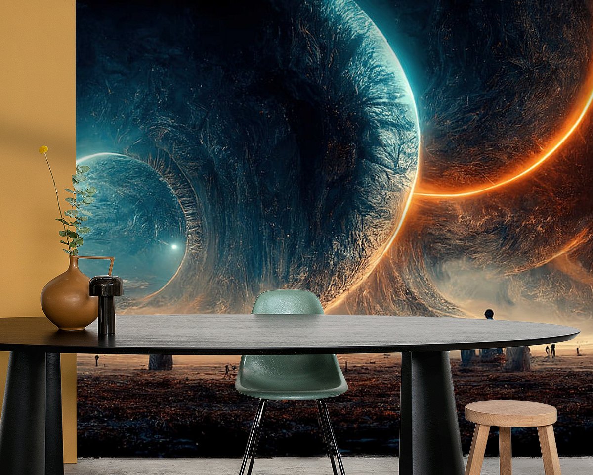 Voorbeeld van het werk in een kamer