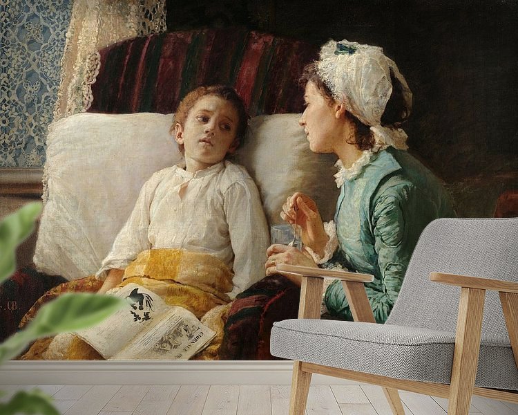 Voorbeeld van het werk in een kamer