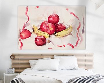 Charles Demuth,Stilleven met appels en bananen