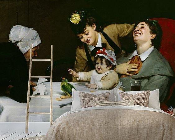 Voorbeeld van het werk in een kamer