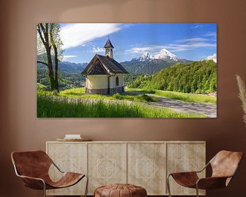 Kapel voor Watzmann in Berchtesgaden van Dieter Meyrl