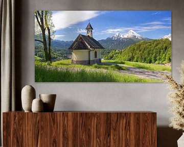 Kapel voor Watzmann in Berchtesgaden van Dieter Meyrl