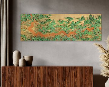 Chinese Art Prints,Kaart van de gele rivier ii
