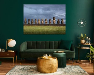 Moai de iconen van Paaseiland van Jelmer Laernoes