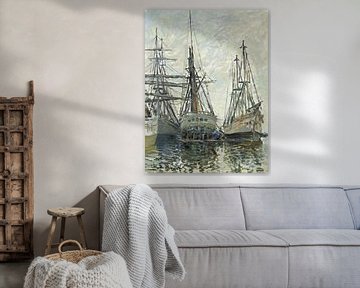 Claude Monet,Boten in een haven