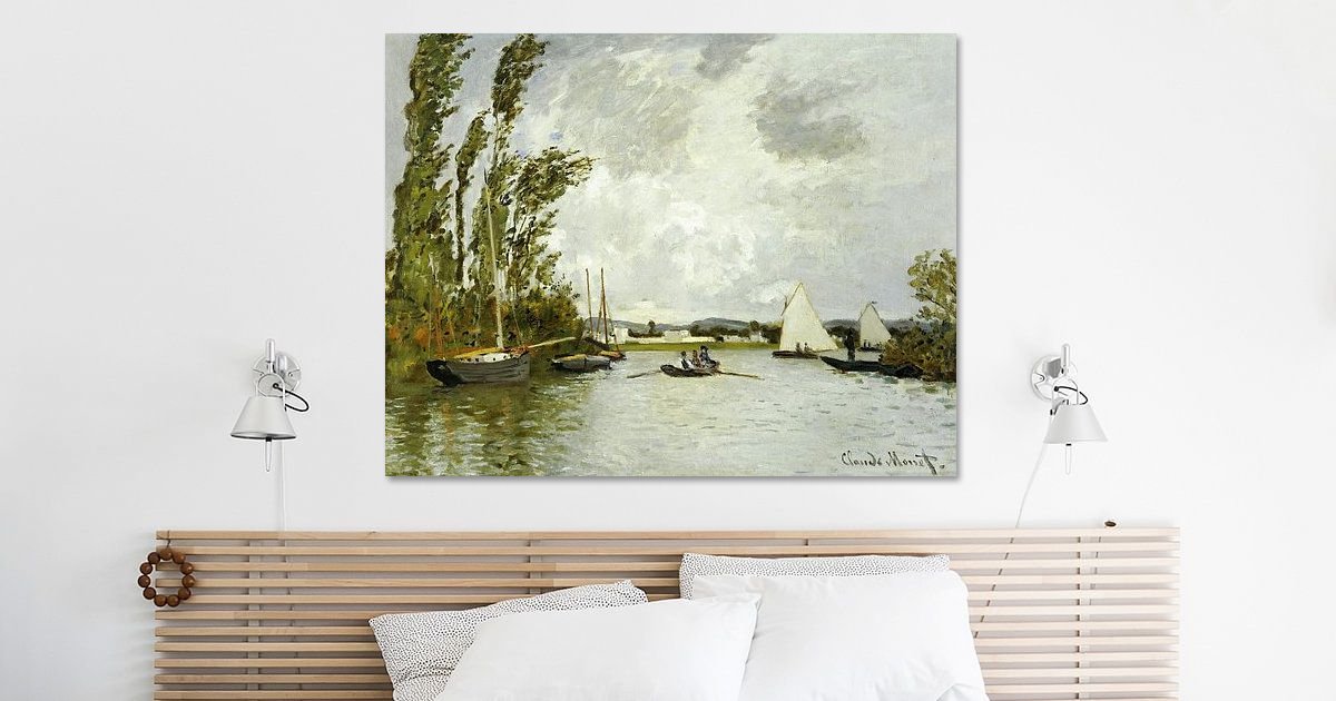 Claude Monet,The Little Branch of the Seine at Argenteuil on canvas ...