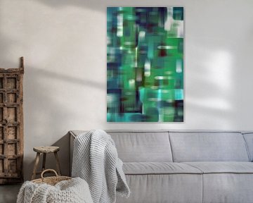 Abstract Patroon Blauw Groen van Elli Ros