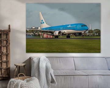 Landing van KLM Boeing 737-800 (PH-BXE) 