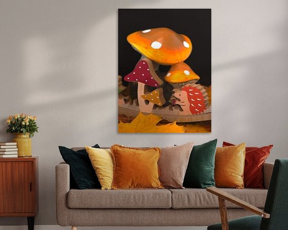 Voorbeeld van het werk in een kamer