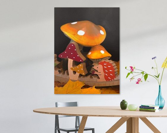 Voorbeeld van het werk in een kamer