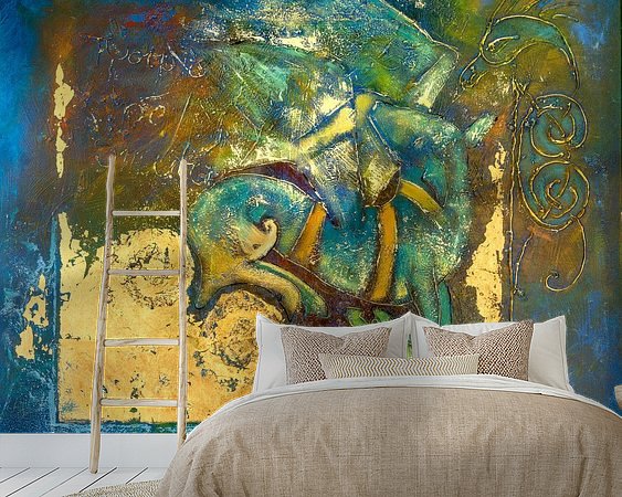 Voorbeeld van het werk in een kamer