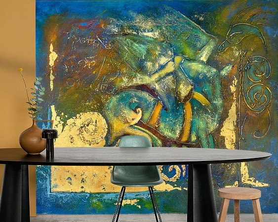 Voorbeeld van het werk in een kamer