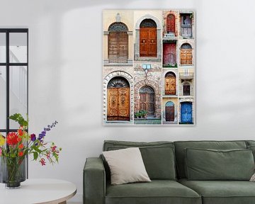 Italian Wooden Door Collage
