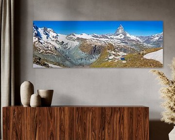 Panorama der Alpen mit dem Matterhorn von Anton de Zeeuw