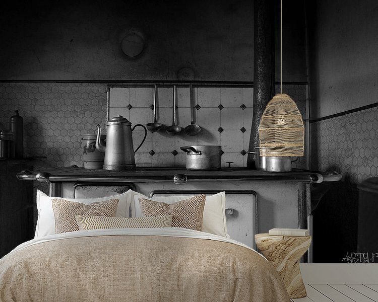 Voorbeeld van het werk in een kamer