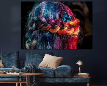 Colored and braided hair by jacky weckx