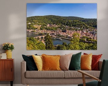 Heidelberg met het kasteel en de oude brug van Werner Dieterich