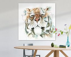 Voorbeeld van het werk in een kamer