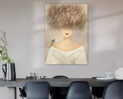 Voorbeeld van het werk in een kamer