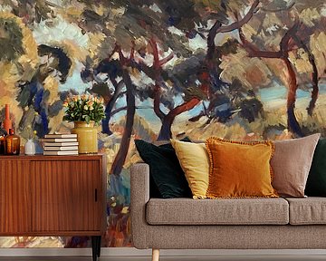 Stenen pad naar Marmari Strand in Paxos