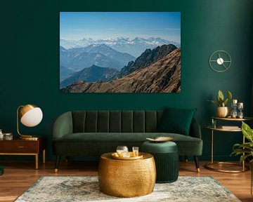 View over the Monte Limidario Gridone into the Aosta Valley by Leo Schindzielorz