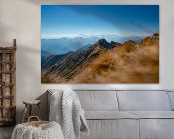 View from Monte Limidario Gridone to Dufour Peak Aosta Valley by Leo Schindzielorz