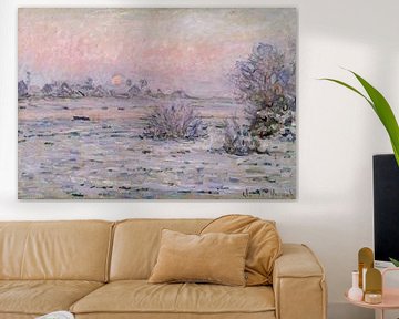Claude Monet,Schneelandschaft in der Abenddämmerung