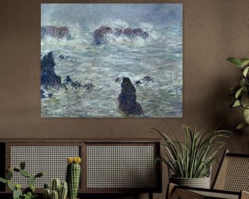 Claude Monet,Sturm vor der Küste von Belle Ile