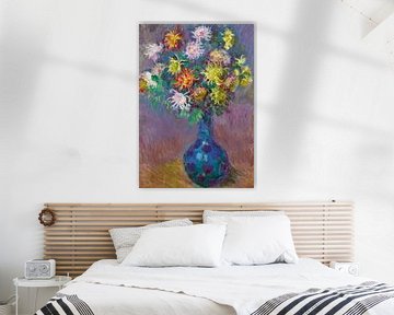 Claude Monet,Vase mit Chrysanthemen