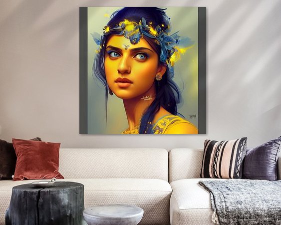 Voorbeeld van het werk in een kamer