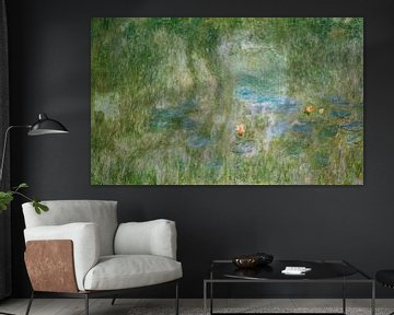Claude Monet,Seerosen, Spiegelungen in Bäumen, Detail der Zönose