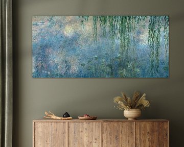 Claude Monet,Waterlelies ochtend met huilende wilgen