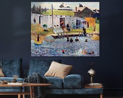 Voorbeeld van het werk in een kamer